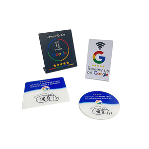 2025 пользовательский квадратный акриловый QR & Tap NFC <span class=keywords><strong>Google</strong></span> Review Card стикер для Facebook - Product Image 4