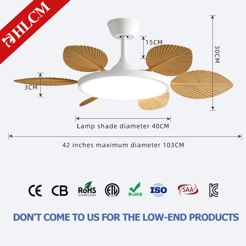 White + Light Wood Grain 42-inch 6-lever