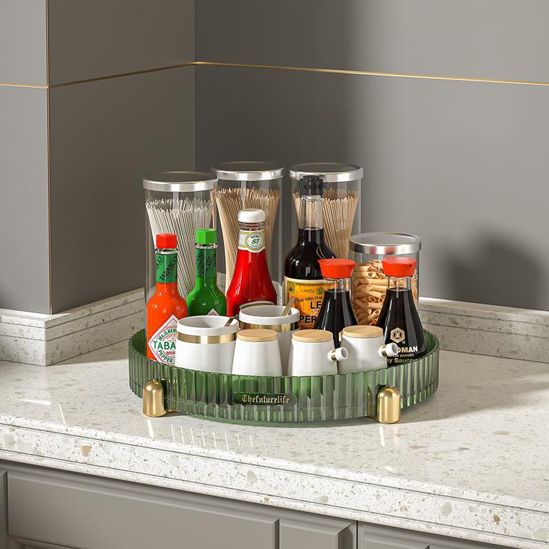 5010 Single-Layer Rotating Shelf (Translucent Green)