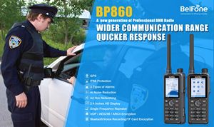 Nuova Radio Ad Hoc Bp860 portatile a due vie Radio con crittografia avanzata AES256 DMR Tier 3