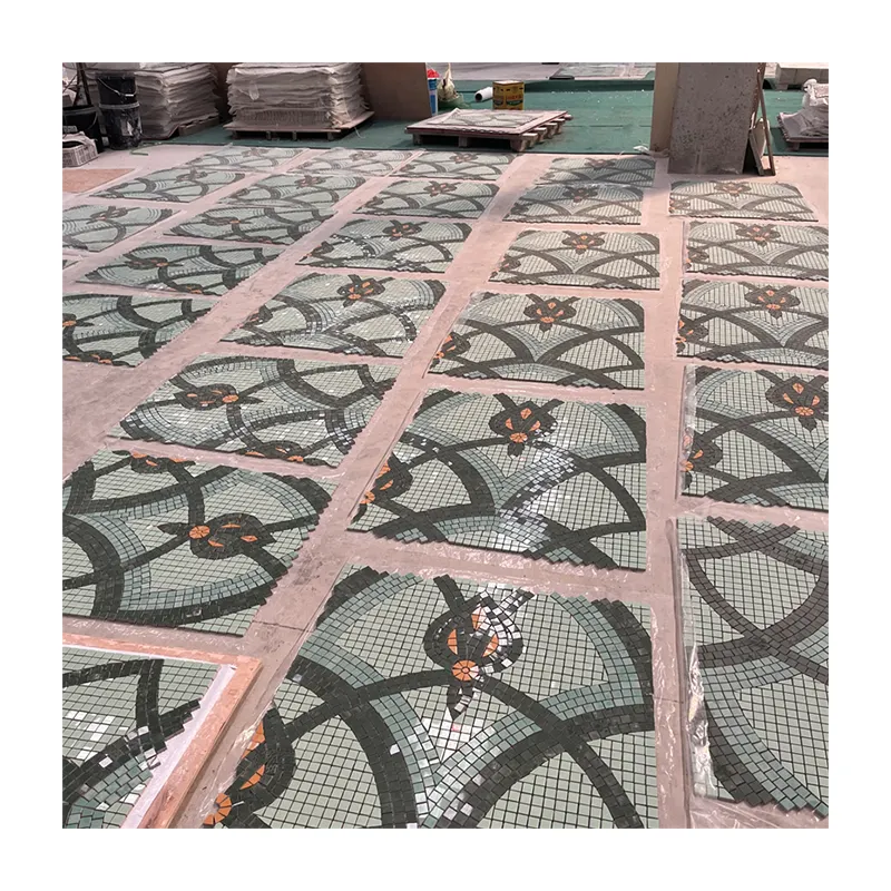 Customized Size Factory Price Green Ceramic Mosaic Tiles For Kitchen And Bathroom Wall Design Ceramic Mosaic Art Tiles