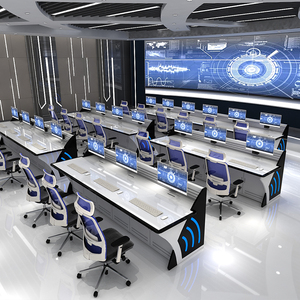 Moderner Executive Control Desk Konsolen tisch Einfache Montage und langlebiges Massivholz für Bürogebäude und Computers teuerung