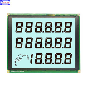 Hersteller verkauf 7,5 "Segment code LCD-Anzeige modul mit HT1621 IC SPI-Schnitts telle Orange Hintergrund beleuchtung für die Steuerung des Kraftstoffsp enders