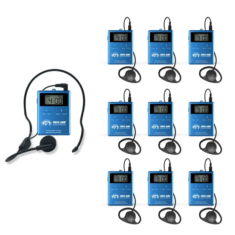 Dispositivo de audio guía UHF Shop Now, sistemas de guía turística con cancelación de ruido