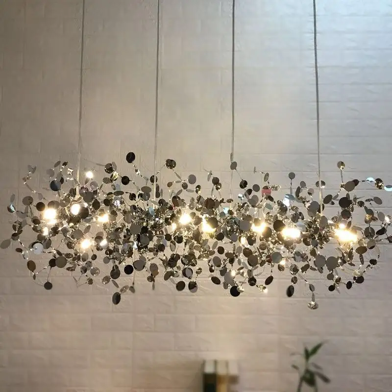 Diseño Creativo comedor lámpara de material de acero de araña post moderno de lujo chispa lámparas de techo
