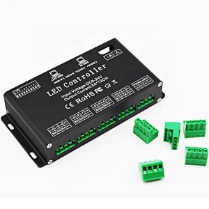 Controlador de voltaje constante DMX de 12 canales, luces RGB con control de lámparas LED, decodificador de DC5-24V para iluminación Led