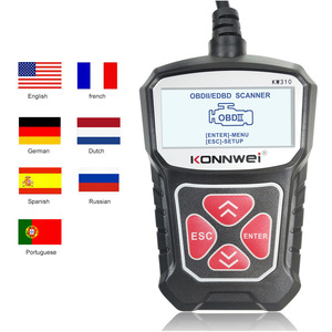 Nueva versión OBD2 lector de código herramientas de diagnóstico de coche Analizador de energía eléctrica 7 incluye escáner de lectura de código de error en inglés
