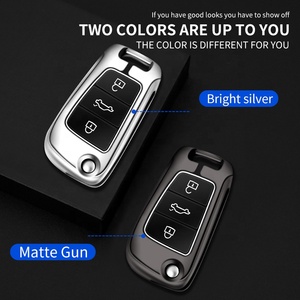 ฝาครอบกุญแจรถทำจากสังกะสีอัลลอยพร้อมพวงกุญแจสำหรับฝาครอบเคสกุญแจ Audi - Product Image 4