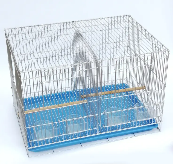 Cage à oiseaux en fil de fer enduit de poudre en gros d'usine et Cages d'élevage d'oiseaux en gros