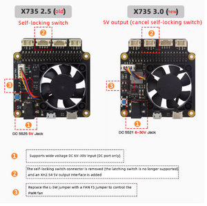 Raspberry Pi4 Smart Power Management Board con PWM Fan X735 moduli e kit elettronici - Product Image 2