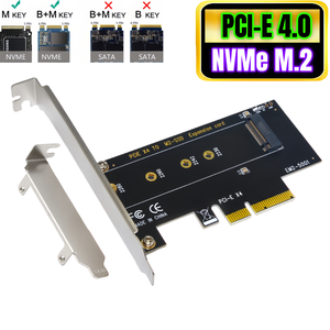M.2 SSD เป็น PCI Express 4.0 X4อะแดปเตอร์การ์ด Riser PCI-E TO NVMe PCIe และ SATA NGFF dual Protocol SSD การ์ดขยายคีย์ M คีย์ B - Product Image 6