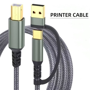 1M 2M 3M 5M USB a/c เพื่อ USB-B สาย MIDI ความเร็วสูง2 in 1 USB สายเครื่องพิมพ์ midi สำหรับ HP Canon Dell Epson Brother Samsung Printer - Product Image 1