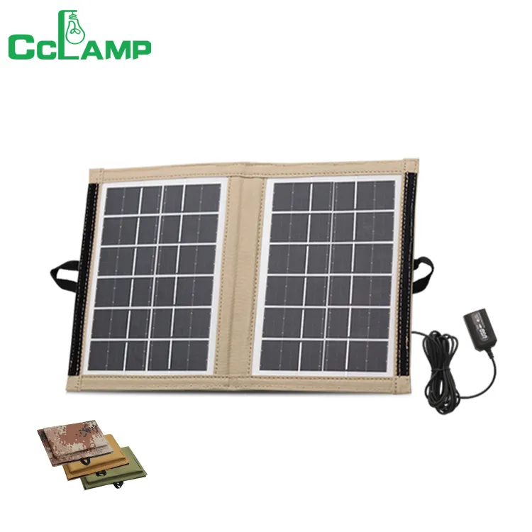 Cclamp gấp bảng điều khiển năng lượng mặt trời với cổng USB sạc điện thoại thông minh xách tay hiệu quả cao mô-đun năng lượng mặt trời