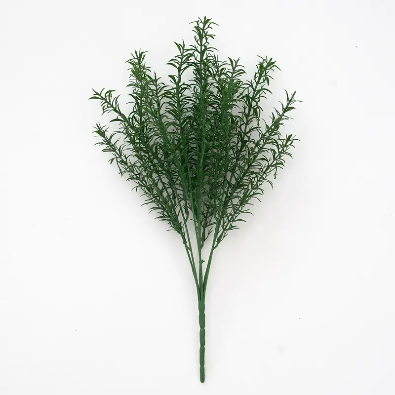 15.75 "YMDX01 yeşil simüle sahte plastik yapraklar şube kök yapay biberiye bitki ev düğün dekor için