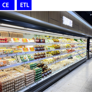 Thương mại multideck Máy làm lạnh cho rau mở tủ lạnh hiển thị với làm mát không khí cho siêu thị sản xuất hiển thị Cooler - Product Image 1