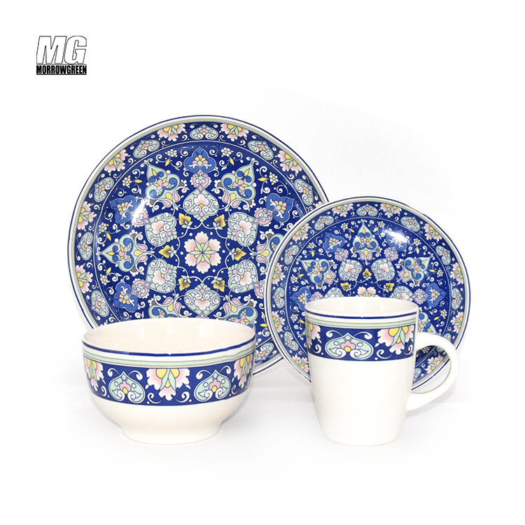Ceramic Stoneware Porcelain Dishes & Plates Luxury Wholesale custom logo pattern Hot Sale dinner set