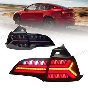 ตกแต่งรถยนต์ไฟท้าย2016-2021ไฟท้าย LED แบบไดนามิก Tesla สัญญาณแบบไดนามิก3ไฟท้ายสีแดง12V 10 W ไฟ Model3 1ปี ABS + LED - Product Image 1