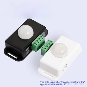 Interruptor de Sensor de movimiento PIR infrarrojo de cuerpo DC 12V-24V para tira de luz LED interruptor de temporizador de Sensor de movimiento PIR infrarrojo automático - Product Image 1