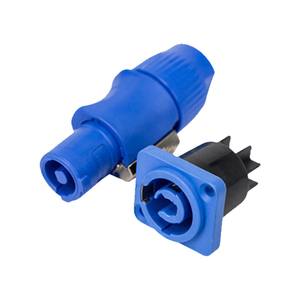 3Pin NAC3FCA NAC3FCB Male Plug Blue (<strong>Input</strong>)+White (<strong>Output</strong>) Plug+Female Socket 20A 250V AC Power LED Speakon <strong>Connectors</strong> - Product Image 2