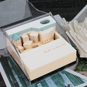 DIY便笺纸艺术积木3D棒便笺便笺便宜贴创意城市夜帖便笺 - Product Image 5