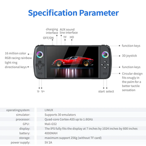 New Arrival M27 7 Inch 64G Handheld Arcade Video <strong>Games</strong> Console Built-in 10000+ <strong>Games</strong> Support TF Card <strong>for</strong> PSP <strong>Game</strong> Player - Product Image 2