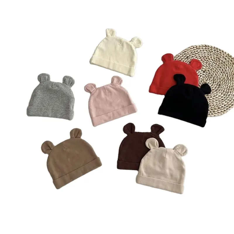 Fall/Winter Newborn cute Hat Anti-scratch Baby beanies Solid Color Hood Baby Hat cap Baby Products
