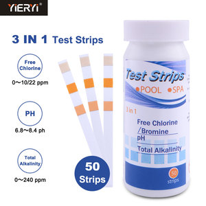 50strips PH <strong>Test</strong> Strips 3 in 1ph <strong>test</strong> Kits Free Chlorine Total Alkalinity Measurement Swimming Pool SPA - Product Image 2