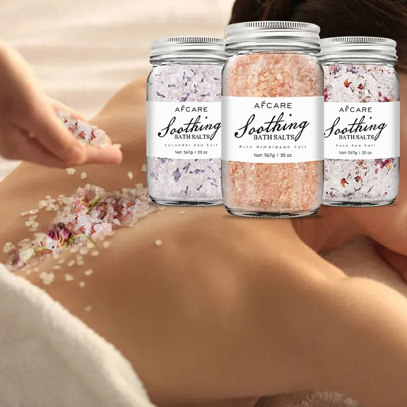 Bad Großhändler Salz Silikon freie Haut Revit alizer Pflegende und Bio Kräuter Lavendel Badesalz Hersteller