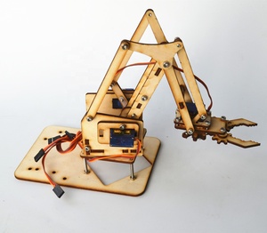 EParthub 4 gradi di libertà braccio servo robot in legno sg90 lampone pi artiglio di legno splicing - Product Image 3