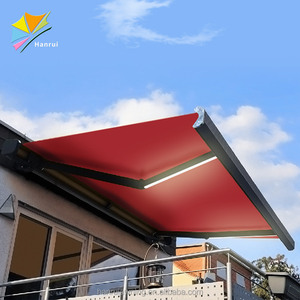 Özel yapılmış ağır otomatik tam kaset tente rüzgar sensörü ile balkon için - Product Image 6
