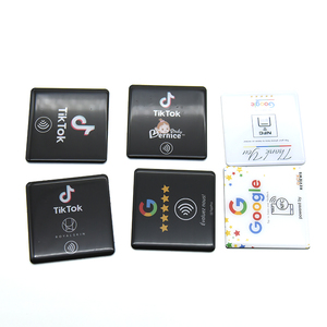 Factory Customization 13.56mhz NFC Chip Google Reviews Stickers Acrylic QR <strong>Code</strong> NFC Menu Sign Social Media Google Review Plate