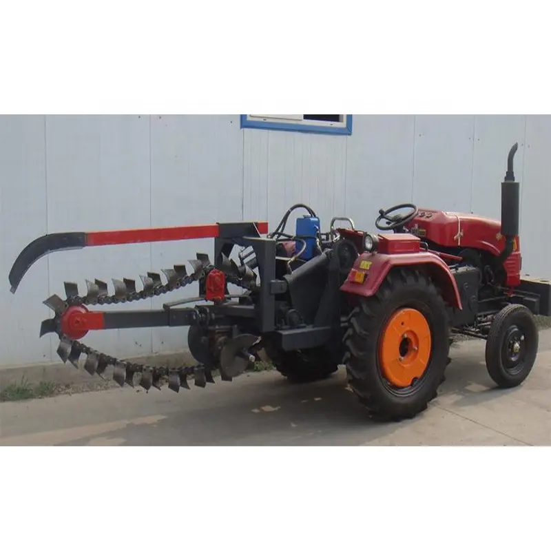 Factory price Big tractor Pto driven chain Ditcher trencher Chain saw cultivator