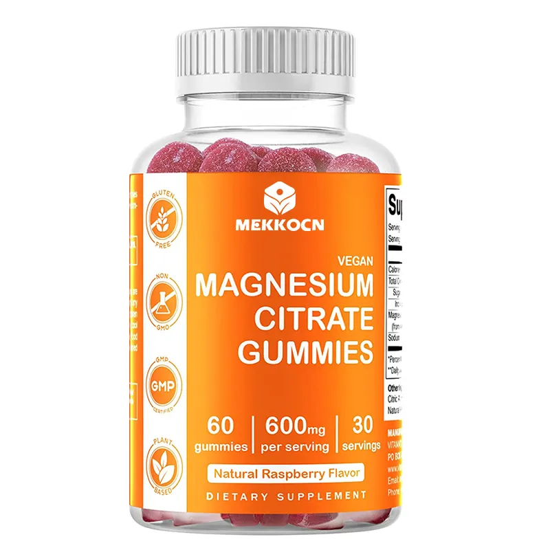 Tùy chỉnh OEM magiê Citrate Gummies Vegan Gummies thúc đẩy khỏe mạnh thư giãn cơ bắp xương & năng lượng hỗ trợ Gummies kẹo