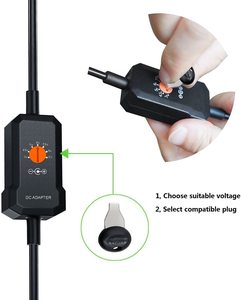 多电压3v-12v 2A汽车充电器音频视频电源适配器，用于全球定位系统DVD平板行车记录仪汽车监视器仪表板摄像头 - Product Image 3