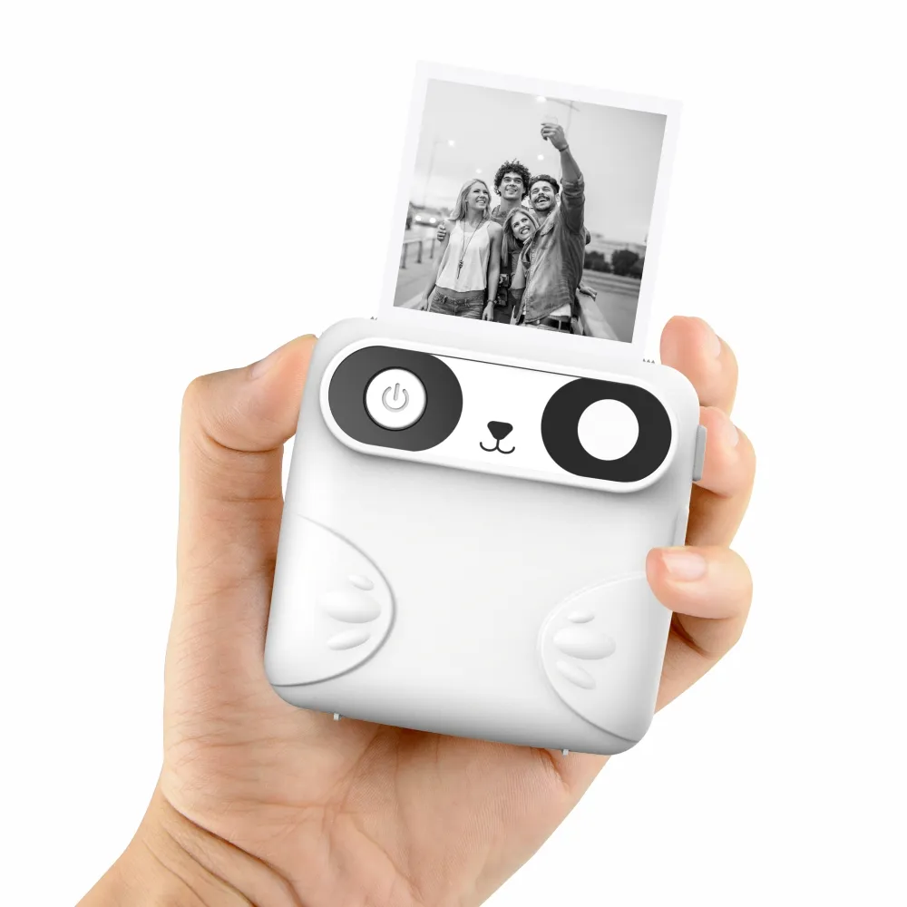 Impressora de papel de etiqueta de 58mm, portátil, mini impressora térmica de bolso, com smartphone