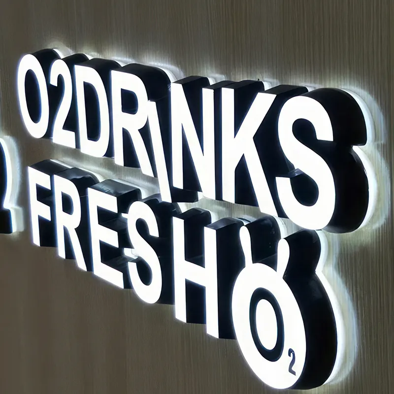 Restaurant Business Outdoor Signage Custom Frontlit 3D Letters LED Logo Sign