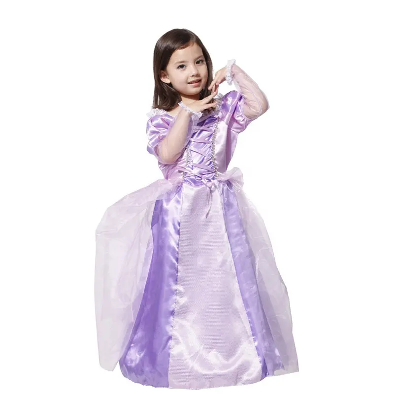 Fantasia vestido roxo princesa elsa, vestido roxo para meninas para aniversários, dia das bruxas, carnaval