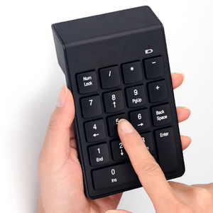 Teclado ergonómico Mini teclado numérico Teclado de contabilidad inalámbrico USB de 18 teclas para PC portátil