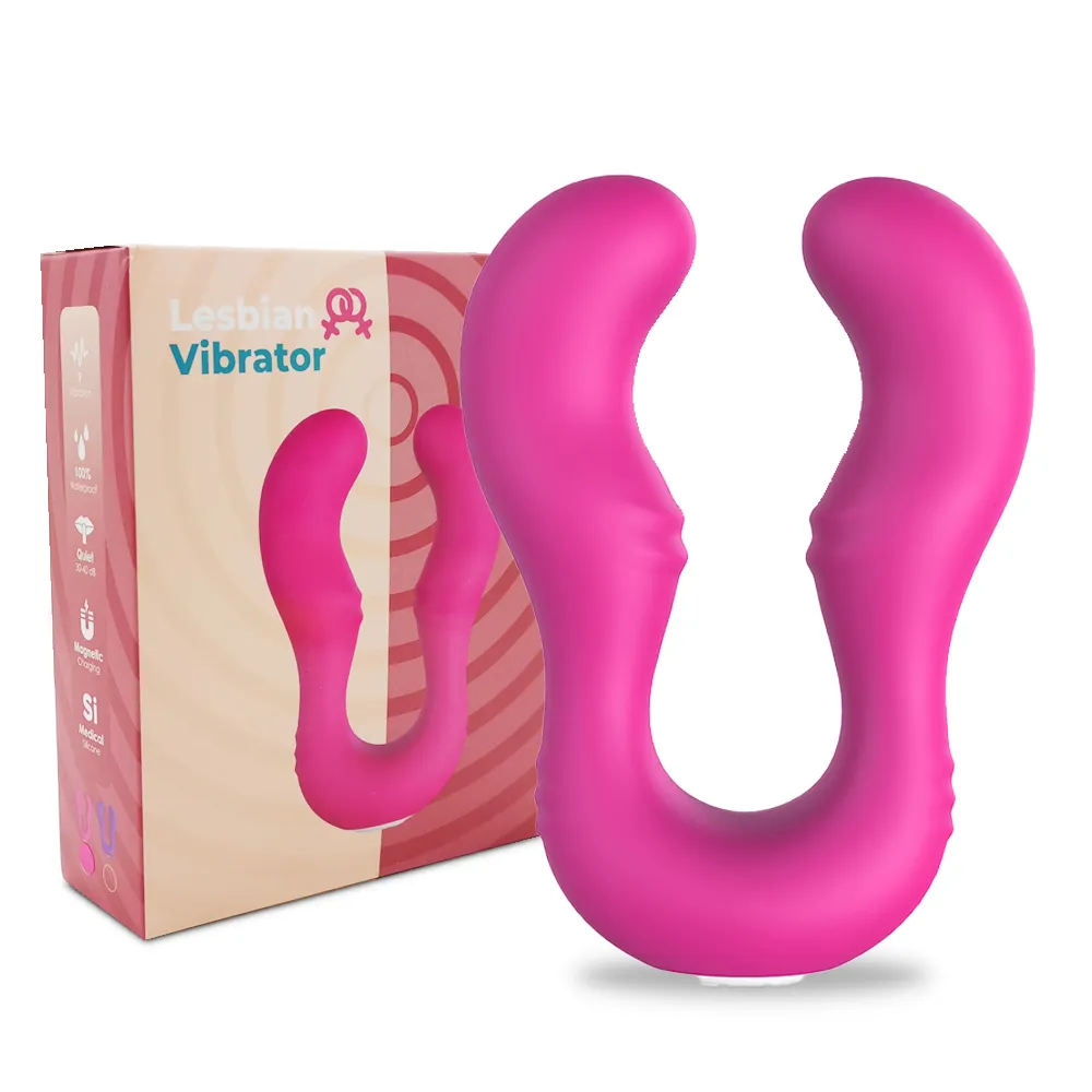 Vibratore a doppia testa con telecomando senza fili stimolare il clitoride donne vibratore per sesso lesbico massaggiatore giocattoli per adulti per coppie