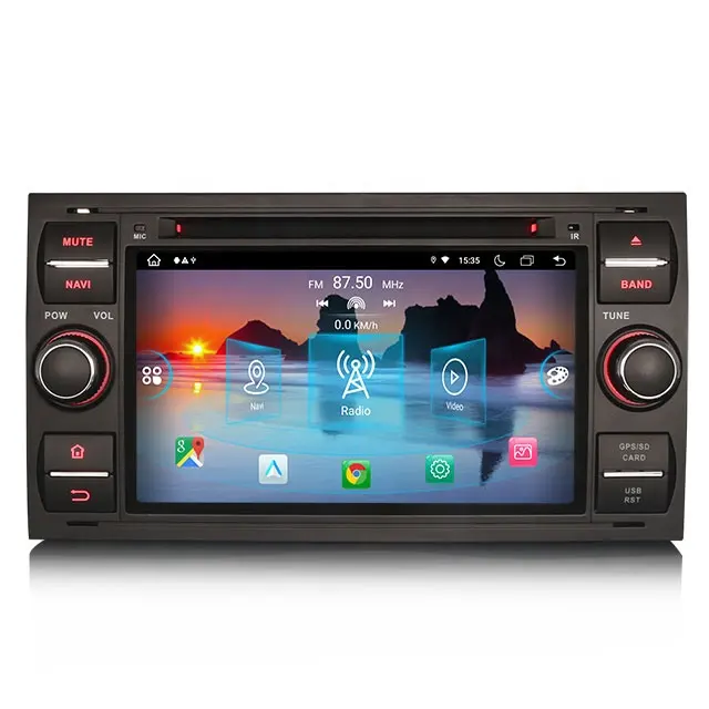 Erisin ES8966FB 2 Din Android 12 Car DVD Player For Ford Focus Galaxy Kuga Fiesta Transit Multimedia GPS Radio Player