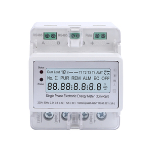 高効率単相4ポールKWHメーターLCDディスプレイプリペイドRTU Modbus DINレールエネルギーメーター低消費電力 - Product Image 6
