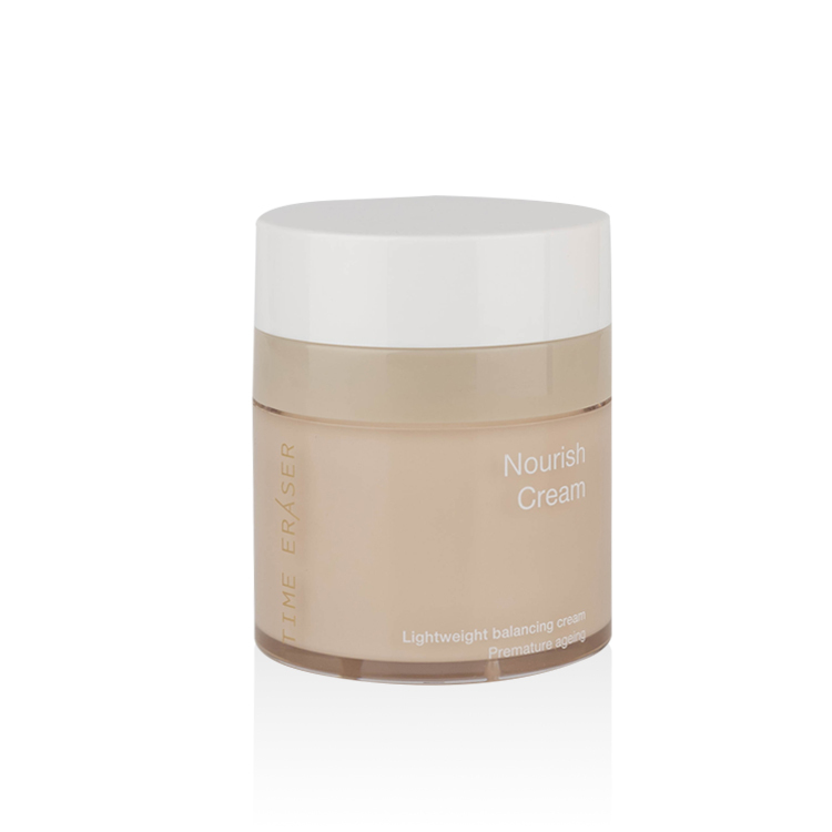 Tarro y cuello beige + tapa blanca