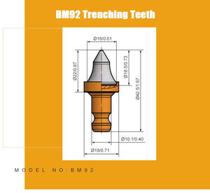 Micro Trenching Răng BM92 Trencher Mining <span class=keywords><strong>Bit</strong></span> Cho Đường Cắt Răng Máy Phay - Product Image 1