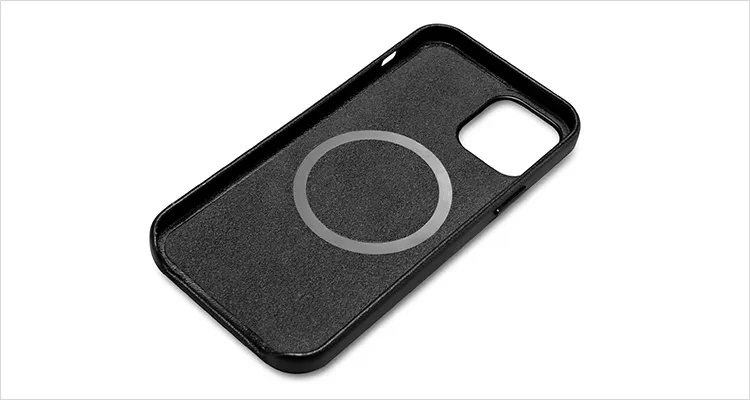 Uslion — coque de protection en cuir véritable et souple magnétique, pour iPhone 12, 12 Pro