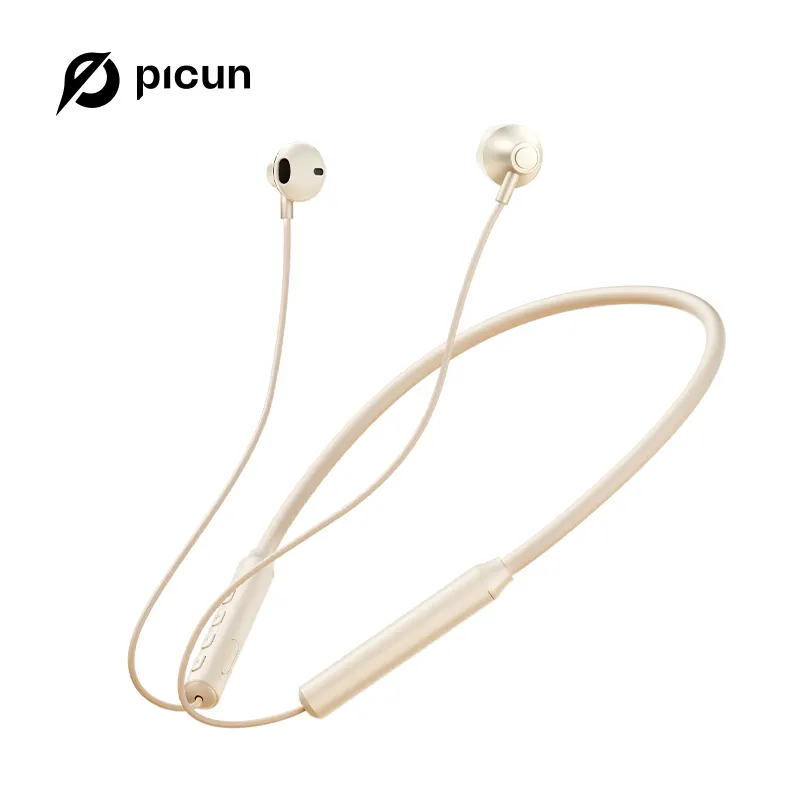 Picun X5 en la oreja Sonido estéreo magnético Micrófono incorporado Bluetooth Banda para el cuello Auriculares