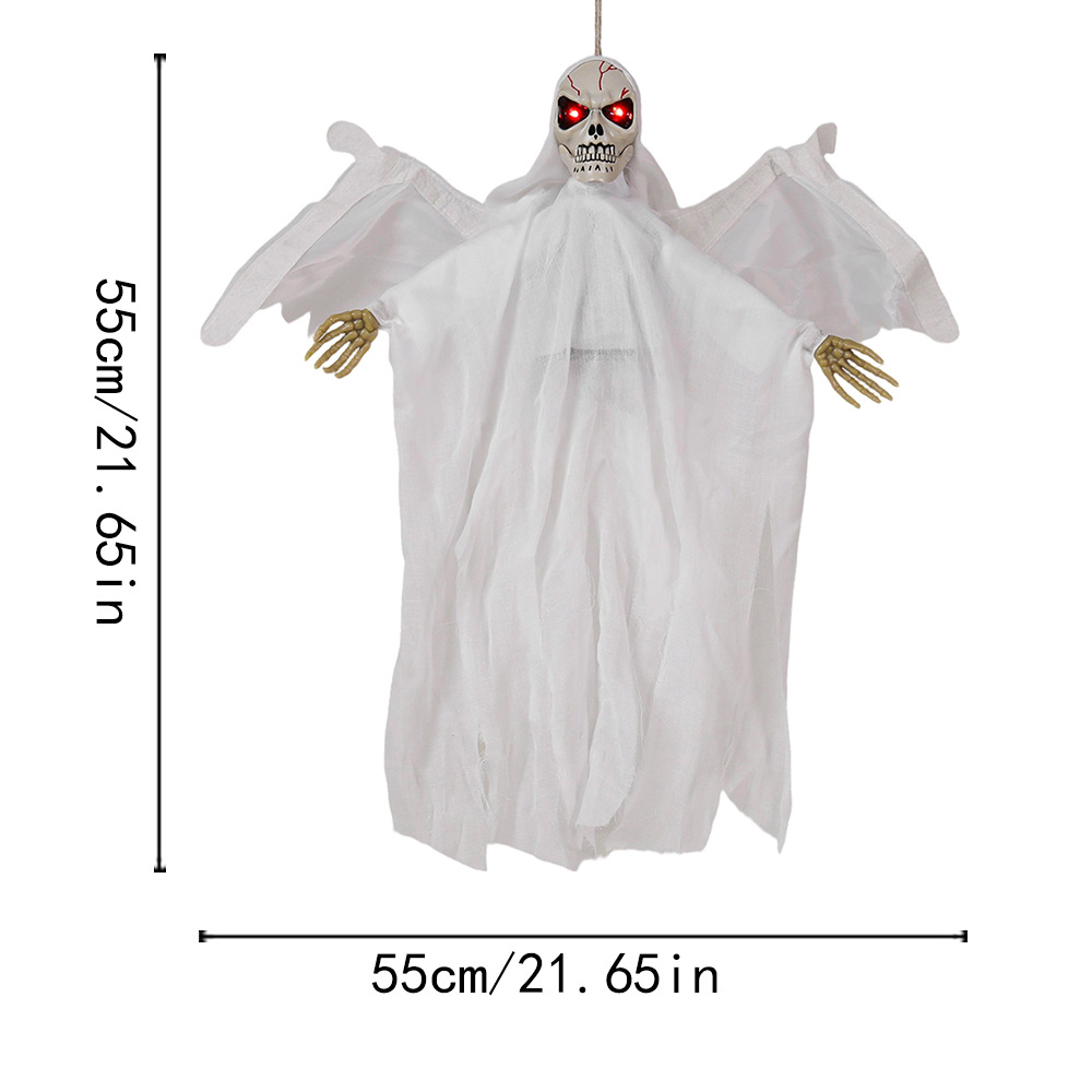Lueur + cri fantôme + ailes incitent + squelette à commande vocale