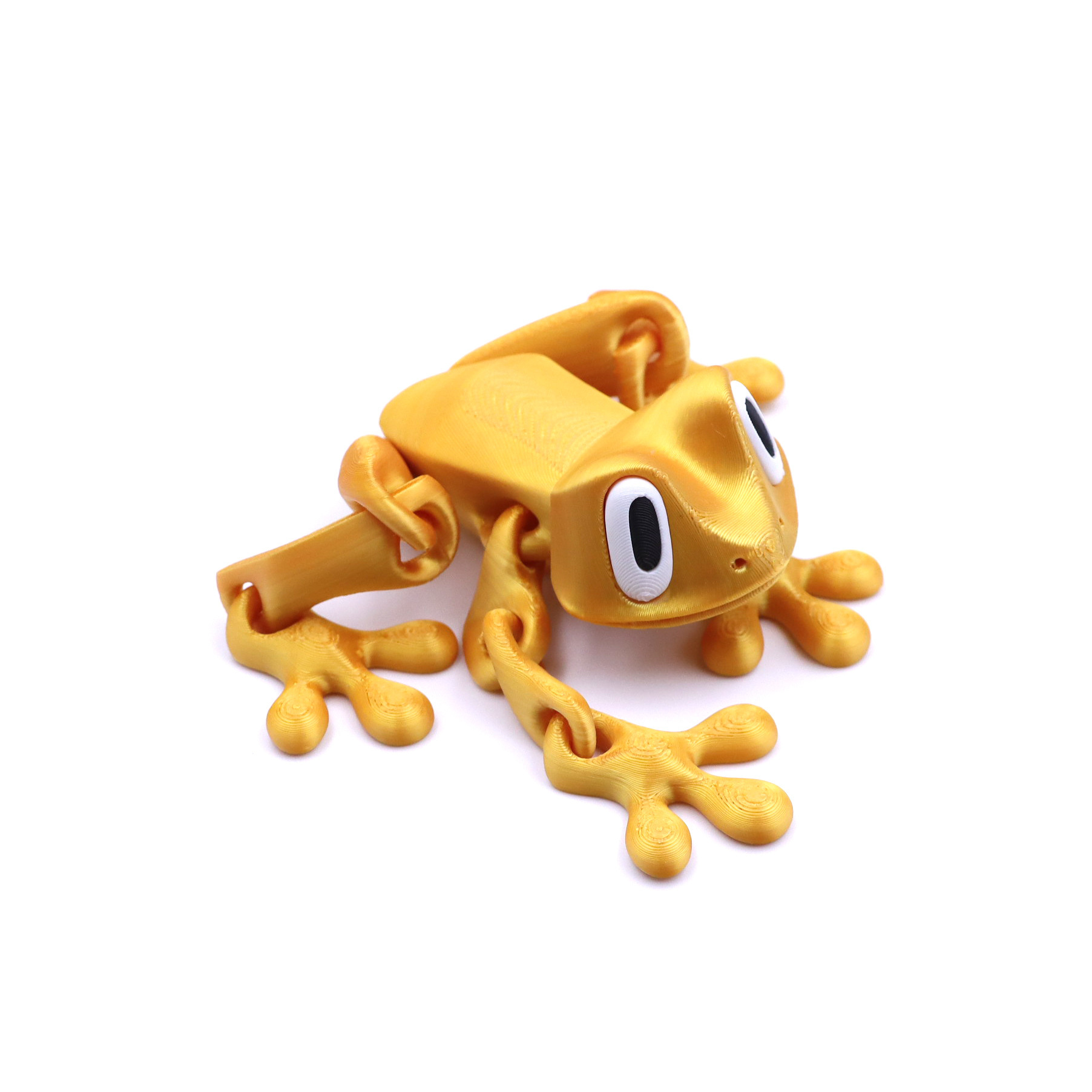 21cm fermoir magnétique grenouille-soie doré