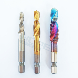 HSS 6pcs组合钻头螺纹丝锥套装，带1/4英寸六角柄公制UNF BS盒套件包 - Product Image 1