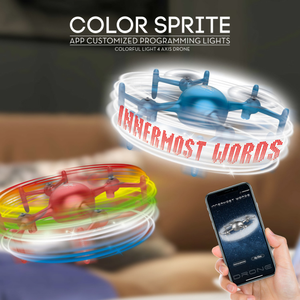 OEM Hot Sell Mini Multifunktions-App Programmierung Sensing Rc Drohne mit <span class=keywords><strong>LED</strong></span>-Licht Show Anpassung Text bearbeitung Smart Quadcopter