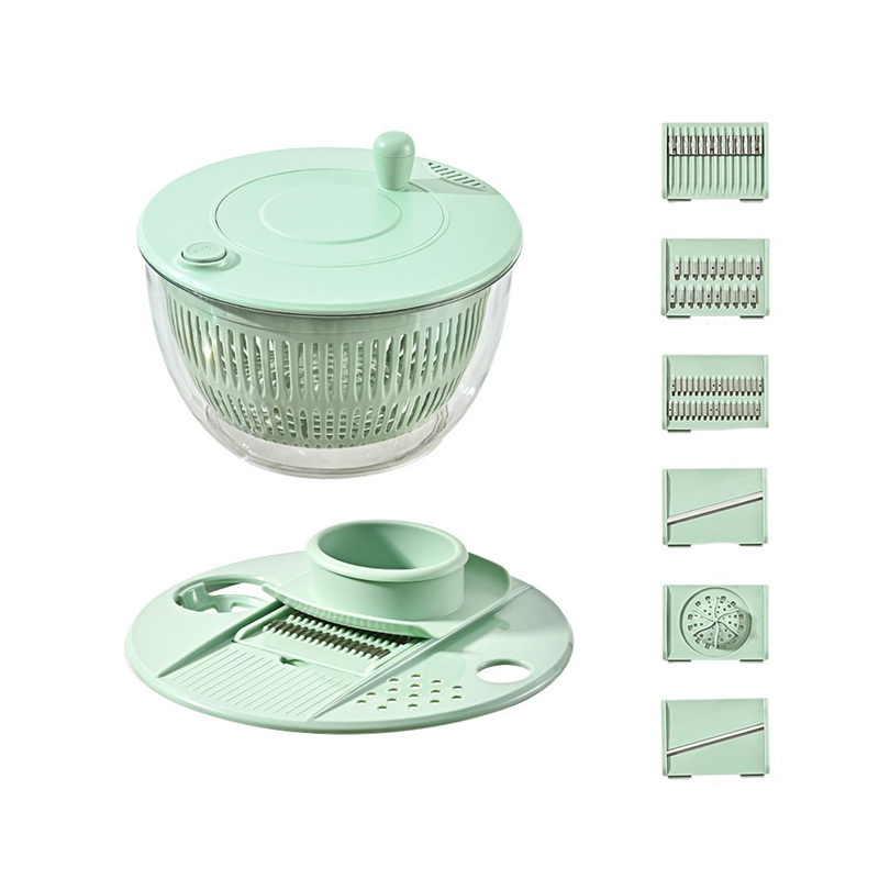 Green Salad Spinner+Vegetable Cutter